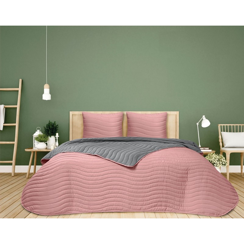 Colcha Bouti de Verano Bicolor Patrón Cosido Olas Modelo Altea