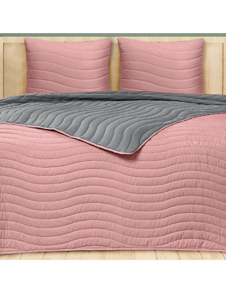 Colcha Bouti de Verano Bicolor Patrón Cosido Olas Modelo Altea