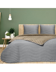 Colcha Bouti de Verano Bicolor Patrón Cosido Olas Modelo Altea 2