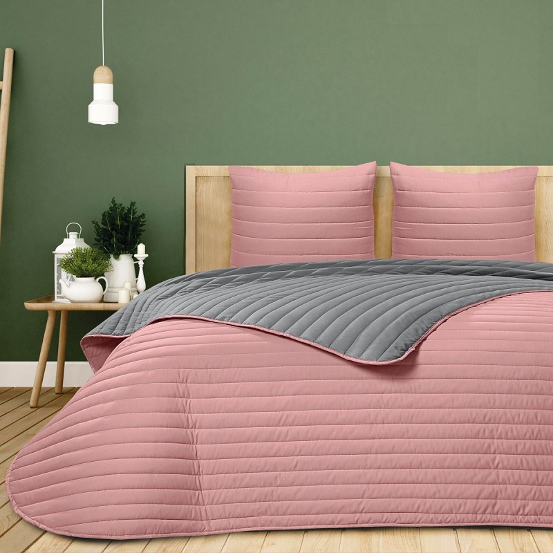 Colcha Bouti de Verano Bicolor Patrón Cosido de Lineas Modelo Moraira