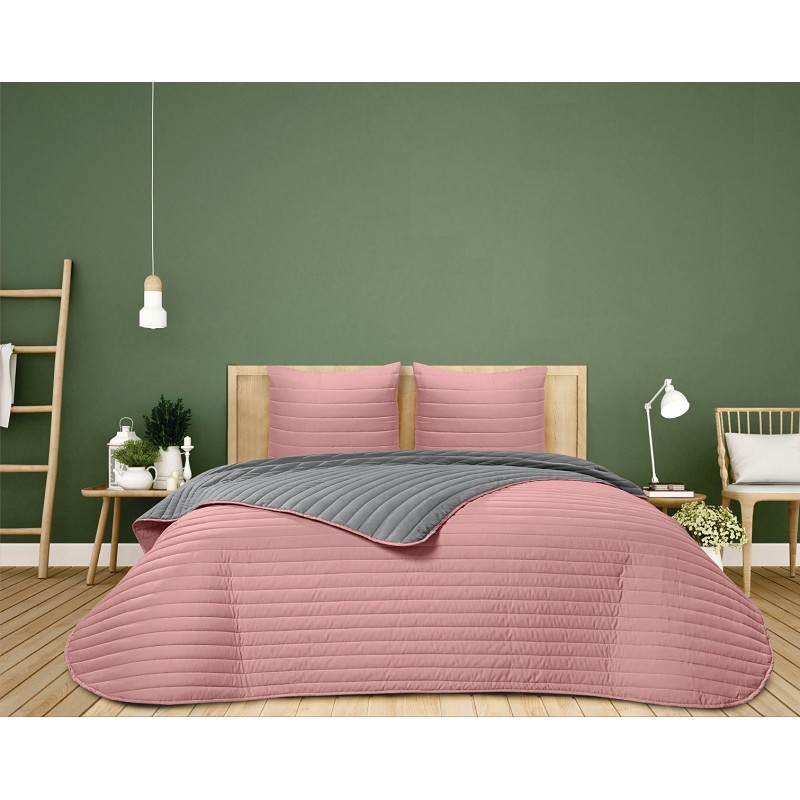 Colcha Bouti de Verano Bicolor Patrón Cosido de Lineas Modelo Moraira