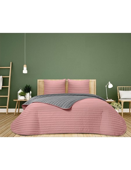 Colcha Bouti de Verano Bicolor Patrón Cosido de Lineas Modelo Moraira