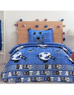 Colcha Bouti Cosida Cama Infantil y Juvenil Modelo Fútbol Quick 2