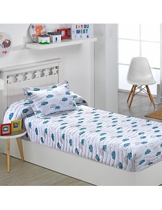 Colcha Bouti Ajustable Cama Nido Infantil y Juvenil de Verano Nubes Agua 2