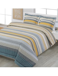 Funda Nórdica Etnica con Cojines Tejido Algodón y Poliéster Modelo Karima