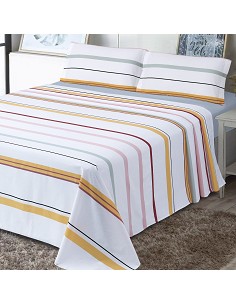 Juego de Sabanas Tejido Algodón y Poliester Modelo Xabia