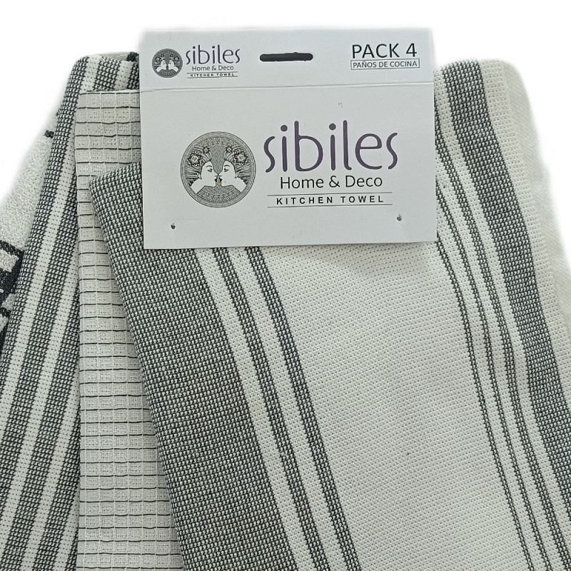 Pack de 4 Paños de Cocina en Color...