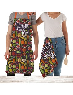 Juego Delantal y Paños Cocina Fruits