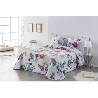 Colcha Flores Sofia Blanca de Dhestia