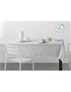 Mantel Antimanchas Gris Mandala de Dhestia