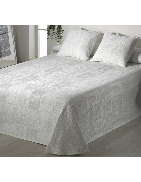 Colcha Piqué Blanca Cama Hotel Delta 22