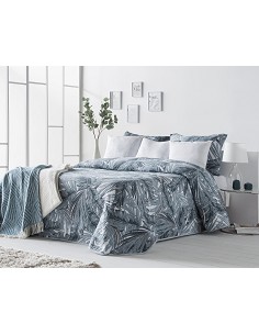 Colcha Hojas Azul Sofia de Dhestia 2