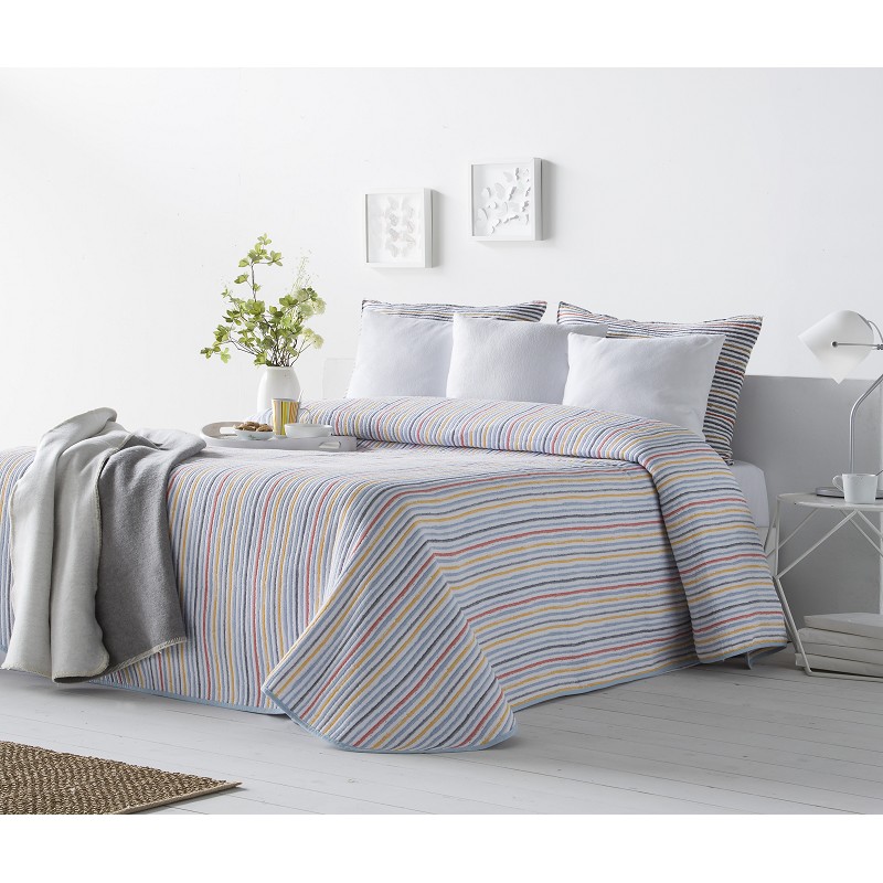 Colcha Rayas Multicolor Sofia de Dhestia