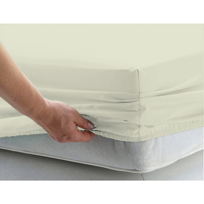 Sábanas Bajeras Ajustables con Elástico Perimetral de Colores Polialgodón