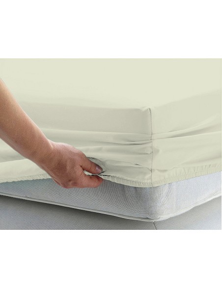 Sábanas Bajeras Ajustables con Elástico Perimetral de Colores Polialgodón