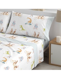 Juego de Sábanas Infantil Corredores Azul 2