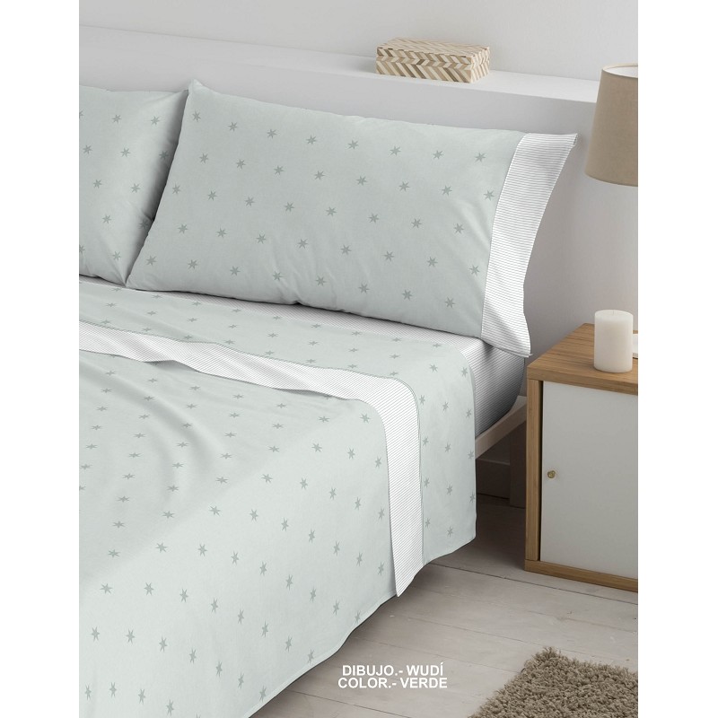 Juego de Sábanas Infantil Wudi Verde