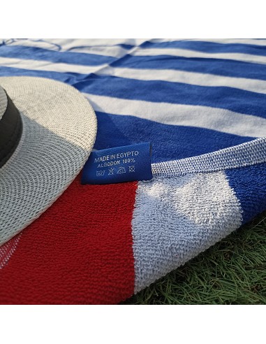 Toalla de Playa 100% Algodón Egipcio Terciopelo 85X165 cm Ancla Marinera