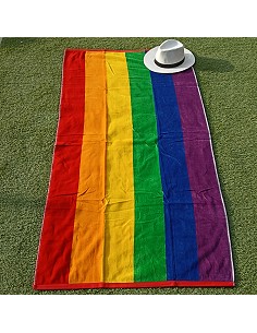 Toalla de Playa 100% Algodón Egipcio Terciopelo 85X165 cm Arcoiris Rainbow 2