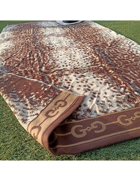 Toalla de Playa 100% Algodón Egipcio Terciopelo 85X165 cm Gepardo