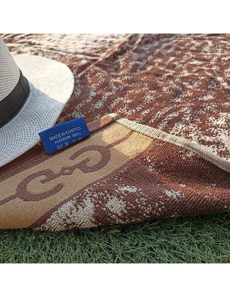 Toalla de Playa 100% Algodón Egipcio Terciopelo 85X165 cm Gepardo