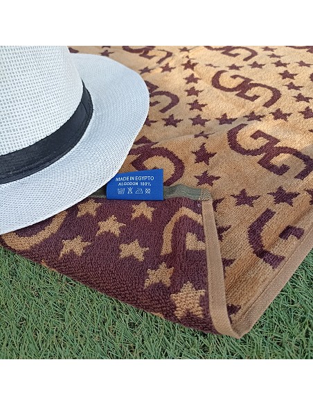 Toalla de Playa 100% Algodón Egipcio Terciopelo 85X165 cm Gran Gucci