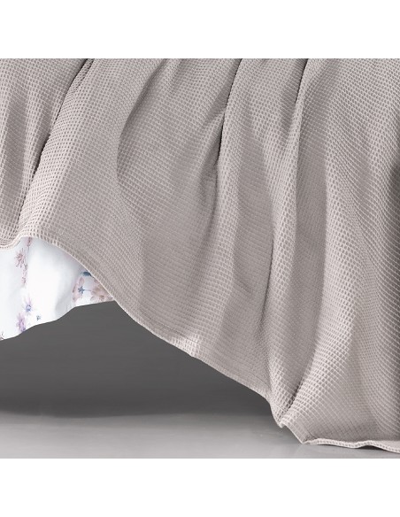 Colcha Piqué Multiusos Nido Abeja 100% Algodón Para Cama Metali de Sibiles