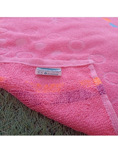 Toalla de Playa Lagarto Rosa Fluor 100% Algodón
