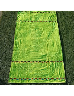 Toalla de Playa Lagarto Verde Fluor 100% Algodón