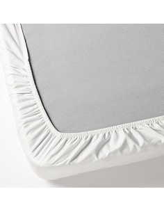 Sábana Bajera Elástica Blanca Hotel Tejido Polialgodón 144 Hilos