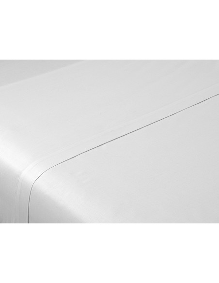 Sábana Encimera Blanca Hotel Polialgodón 144 Hilos