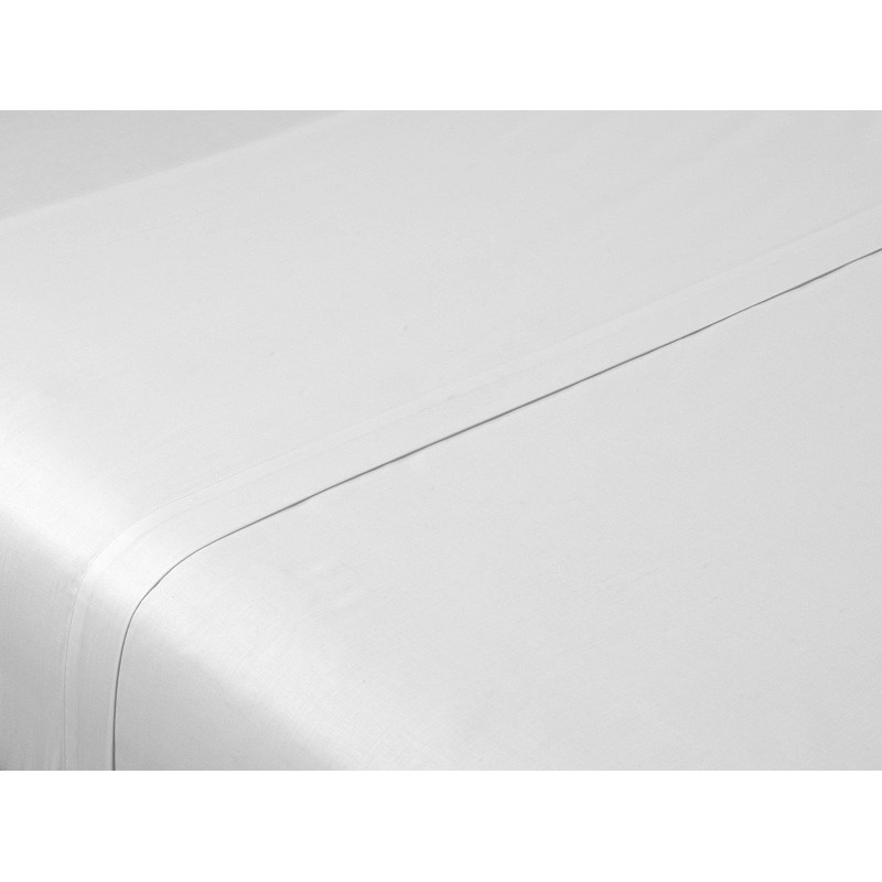 Sábana Encimera Blanca Hotel Polialgodón 144 Hilos