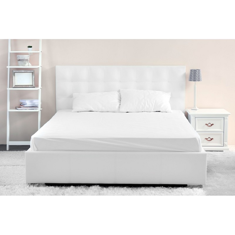 Sábana Encimera Blanca Hotel Polialgodón 144 Hilos