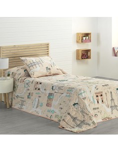 Colcha Bouti Infantil Cama 90 y Cama 105 Patrón Cosido Ohlalá