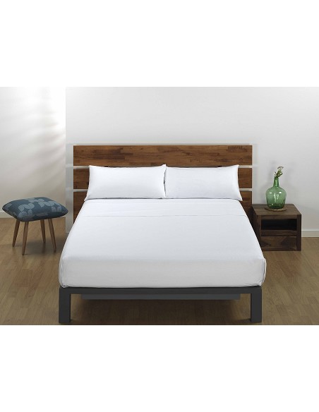 Sábana Bajera Blanca Hotel 100% Algodón