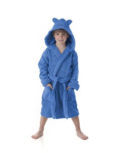 Albornoz Niños y Niñas 100% Algodón Natural Capucha con Orejas