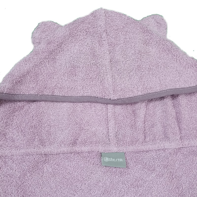 Capa de Baño Bebé con Capucha y Orejas 100% Algodón Natural