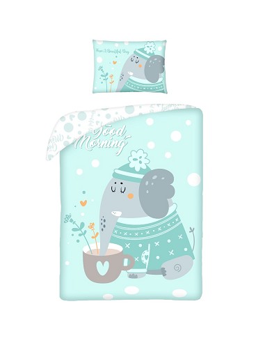 Funda Nórdica Cuna 100% Algodón Good Morning Elephant