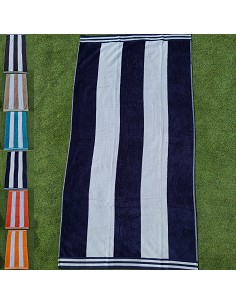 Toalla de Playa 100% Algodón Egipcio Rayas Anchas 85X165 cm