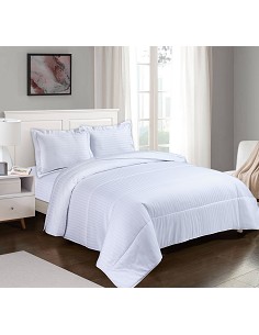 Colcha Bouti Cutí Rayas 200 Hilos con Cojines 2