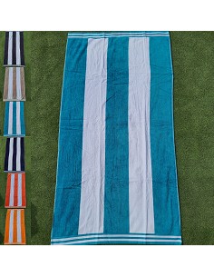 Toalla de Playa 100% Algodón Egipcio Rayas Anchas 85X165 cm 2