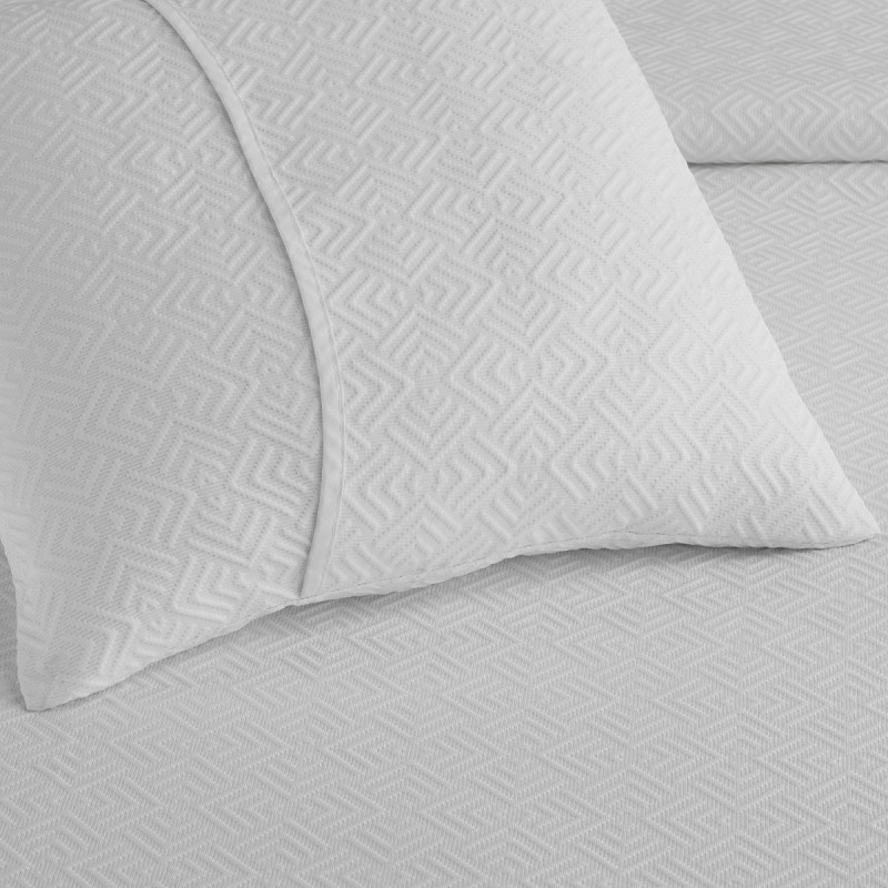 Colcha Piqué Jacquard Hotel Diseño Geométrico Beta