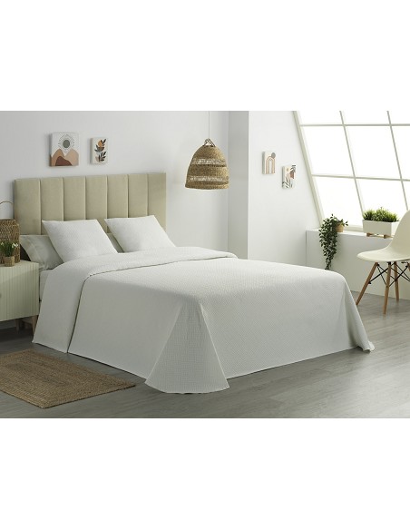 Colcha Piqué Jacquard Hotel Diseño Geométrico Beta