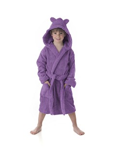 Albornoz Niños y Niñas 100% Algodón Natural Capucha con Orejas 2