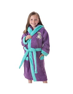 Albornoz Infantil Niña Algodón Natural 100% Capucha y Bolsillos Dream Big 2