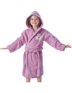 Albornoz Infantil Niña Algodón Natural 100% Capucha y Bolsillos Do Magic